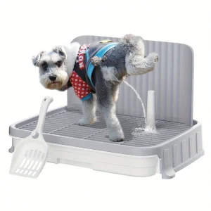 Indoor Dog Potty Tray with Protection Wall